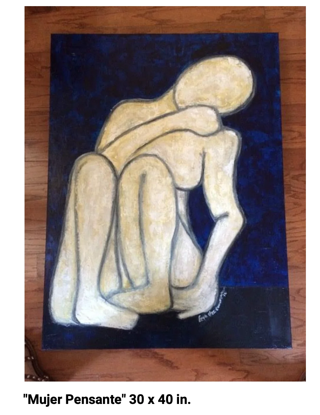 Mujer Pensante – pintura original de Layla